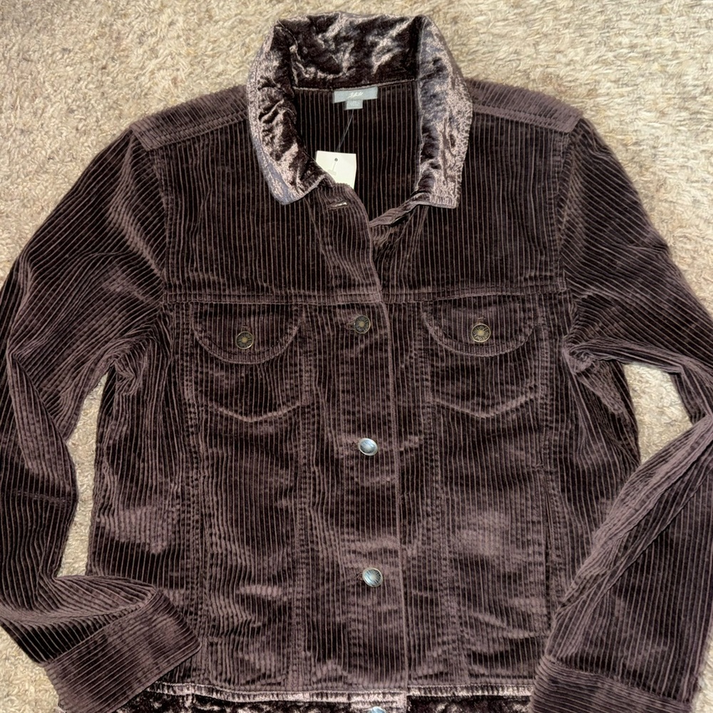 J. Jill Women's Corduroy Jacket in Deep Brown